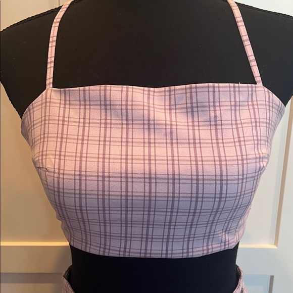 Pull&Bear Lavender Plaid Mini Skirt Set Size S (Juniors) - Picture 7 of 8